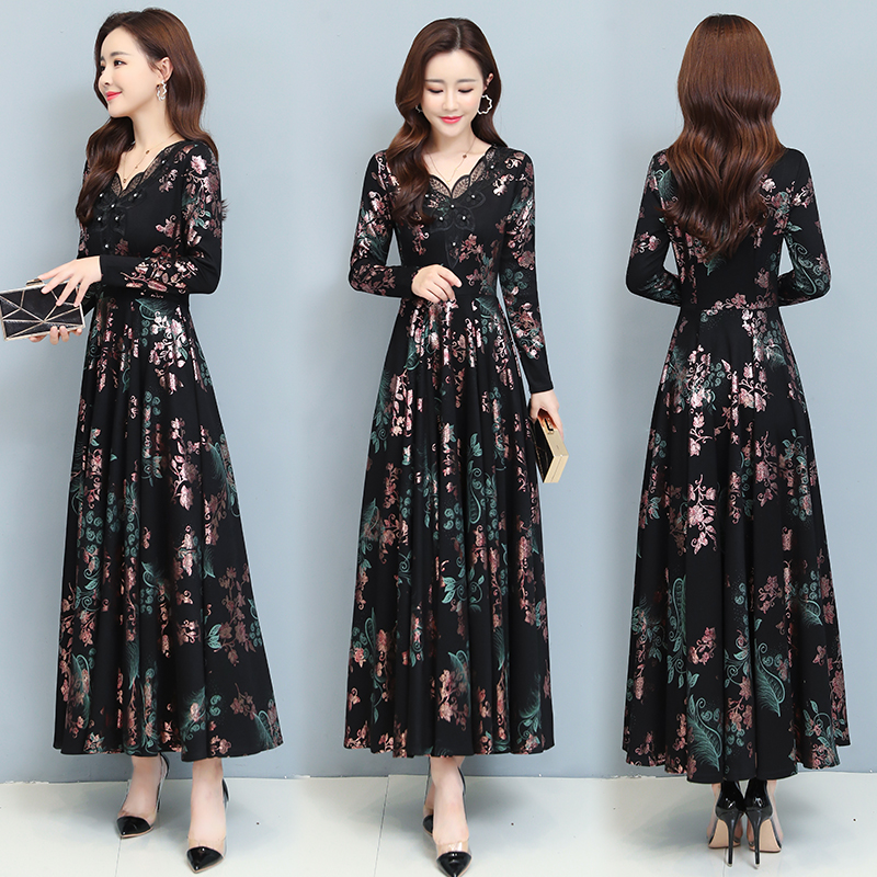 Printing temperament ladies dress for women