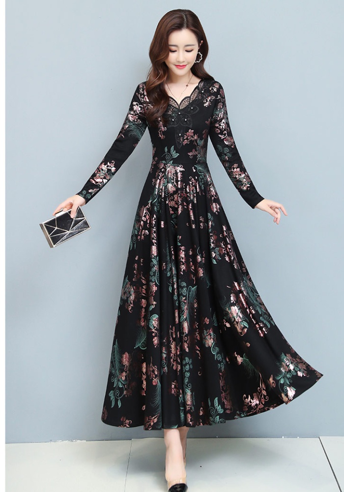 Printing temperament ladies dress for women