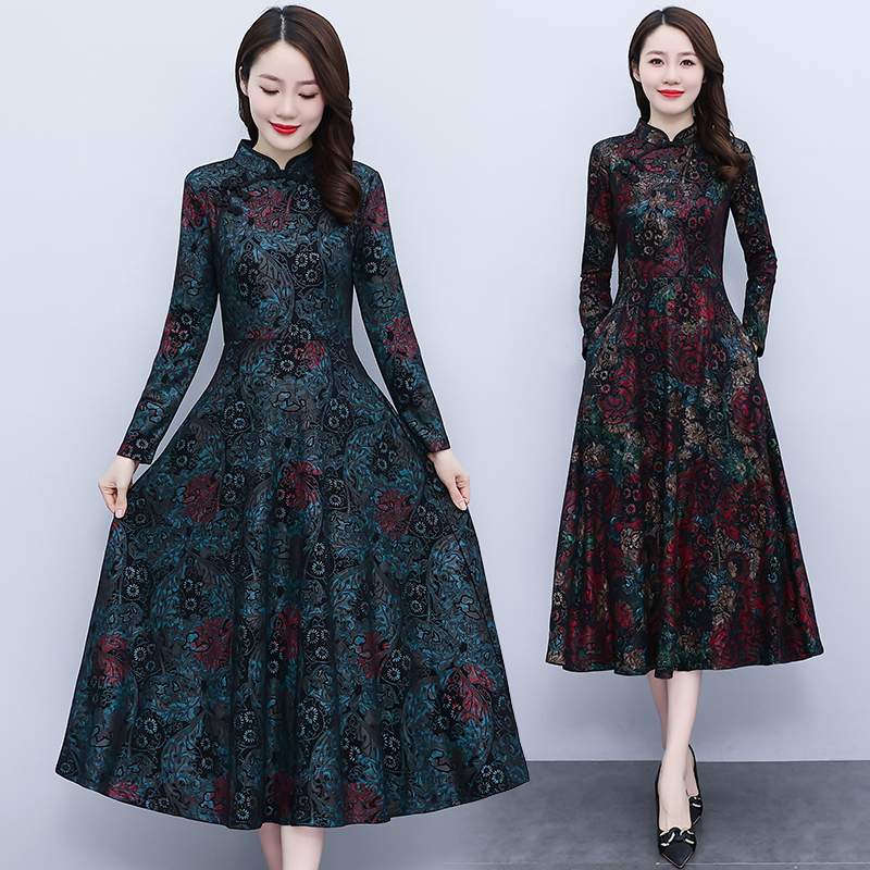 Ladies autumn and winter temperament dress for women