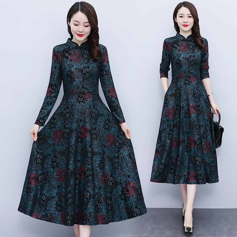 Ladies autumn and winter temperament dress for women