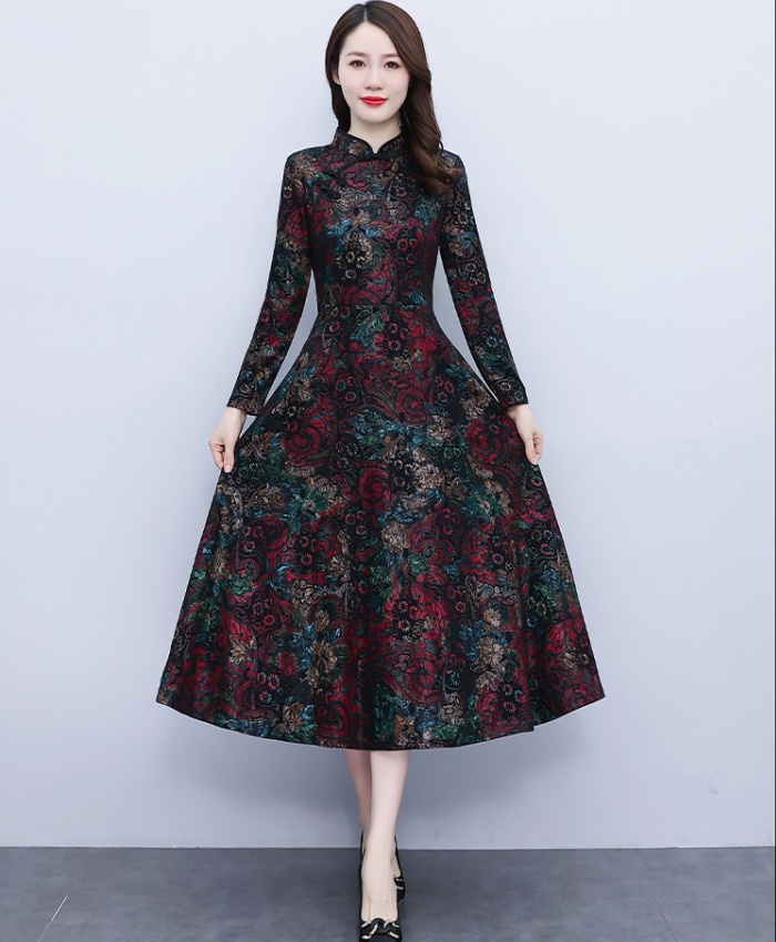 Ladies autumn and winter temperament dress for women