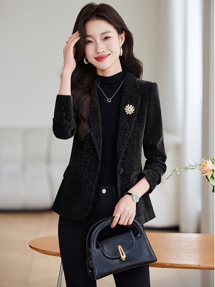 Spring and autumn slim coat temperament Casual tops