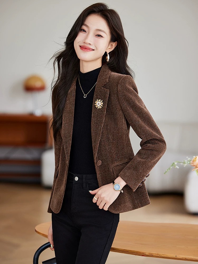 Spring and autumn slim coat temperament Casual tops