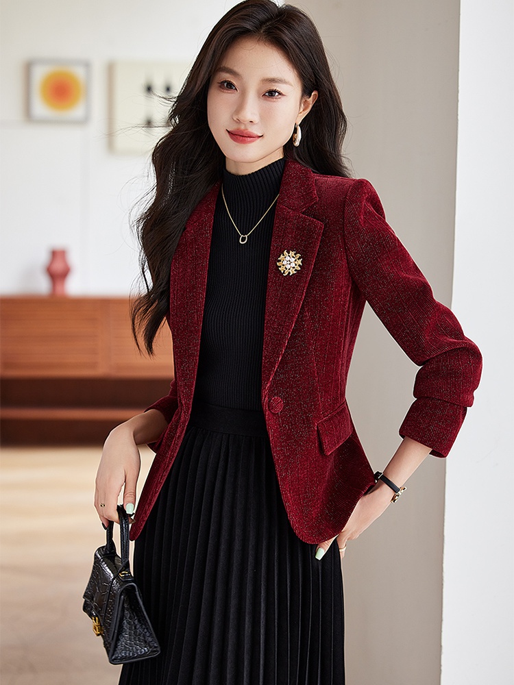 Spring and autumn slim coat temperament Casual tops