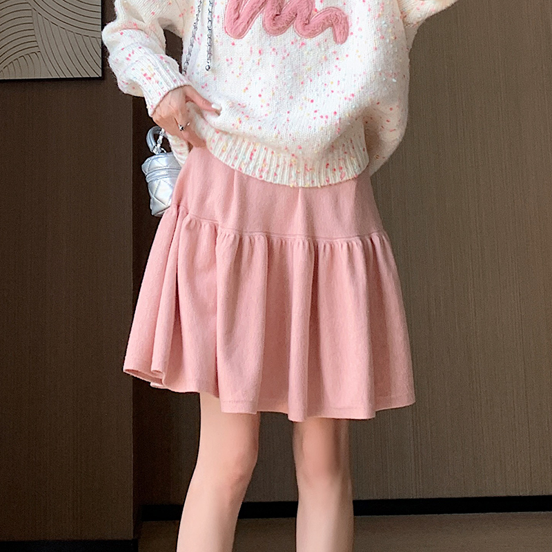 Knitted skirt Korean style short skirt for women