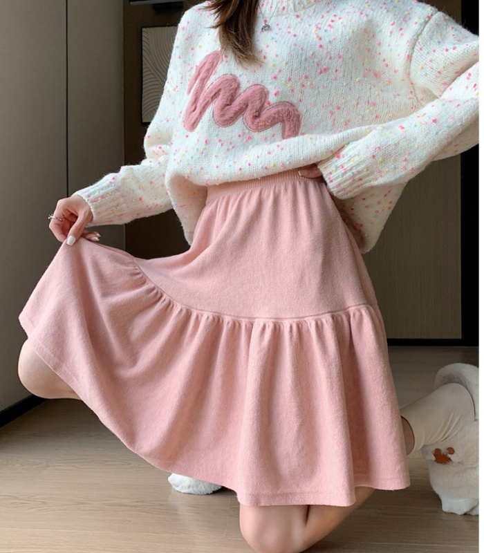 Knitted skirt Korean style short skirt for women