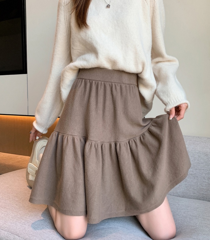 Knitted skirt Korean style short skirt for women