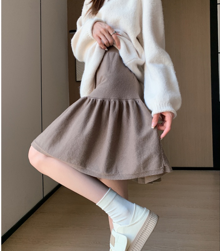 Knitted skirt Korean style short skirt for women