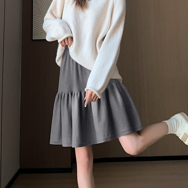 Knitted skirt Korean style short skirt for women