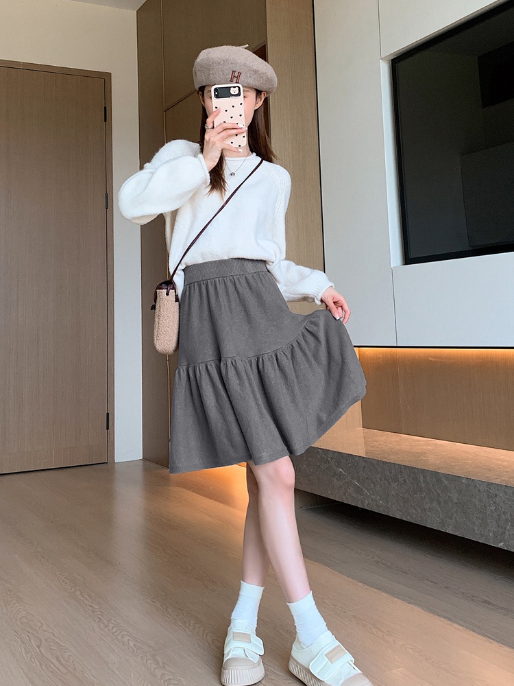 Knitted skirt Korean style short skirt for women