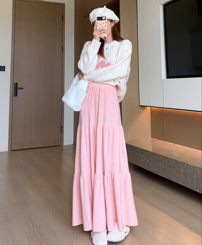 Big skirt long skirt high waist skirt for women