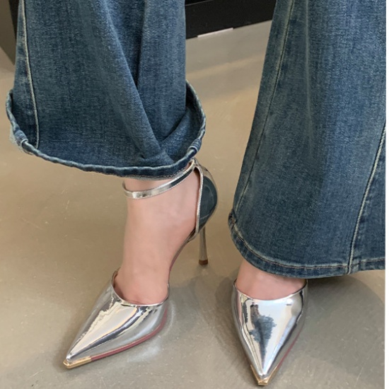 Banquet pointed sandals sequins high-heeled shoes for women