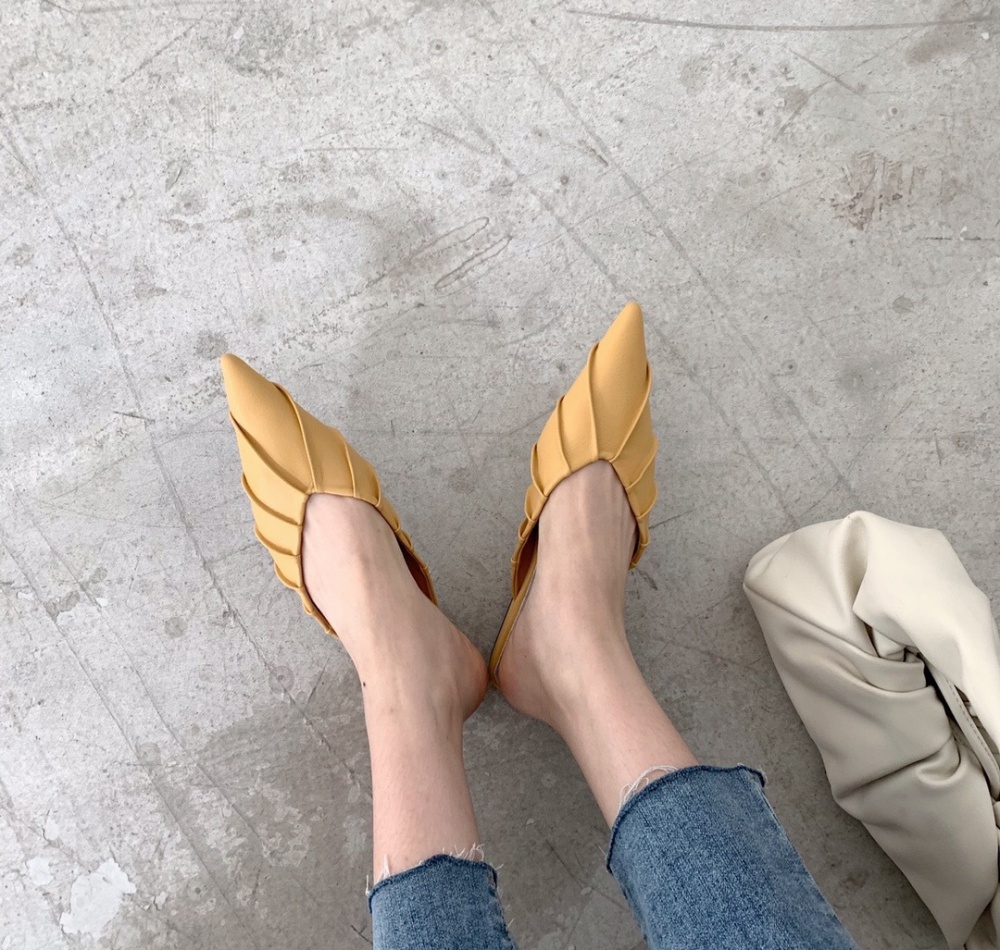 Korean style summer pointed wears outside fashion slippers