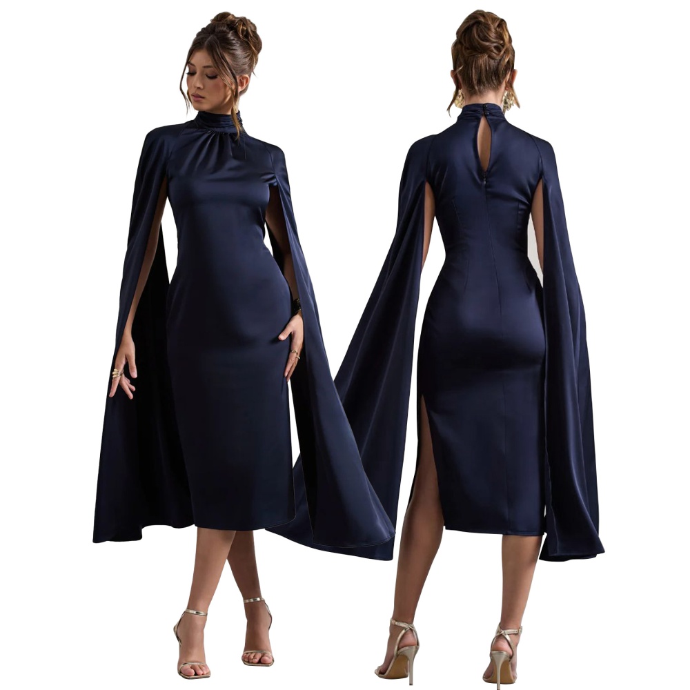 Autumn and winter formal dress high collar dress for women