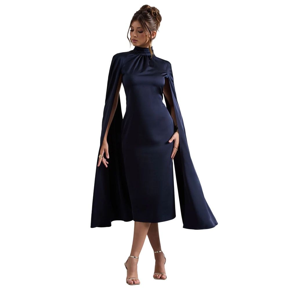 Autumn and winter formal dress high collar dress for women