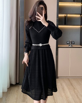 Spring pure spring and autumn knitted dress for women