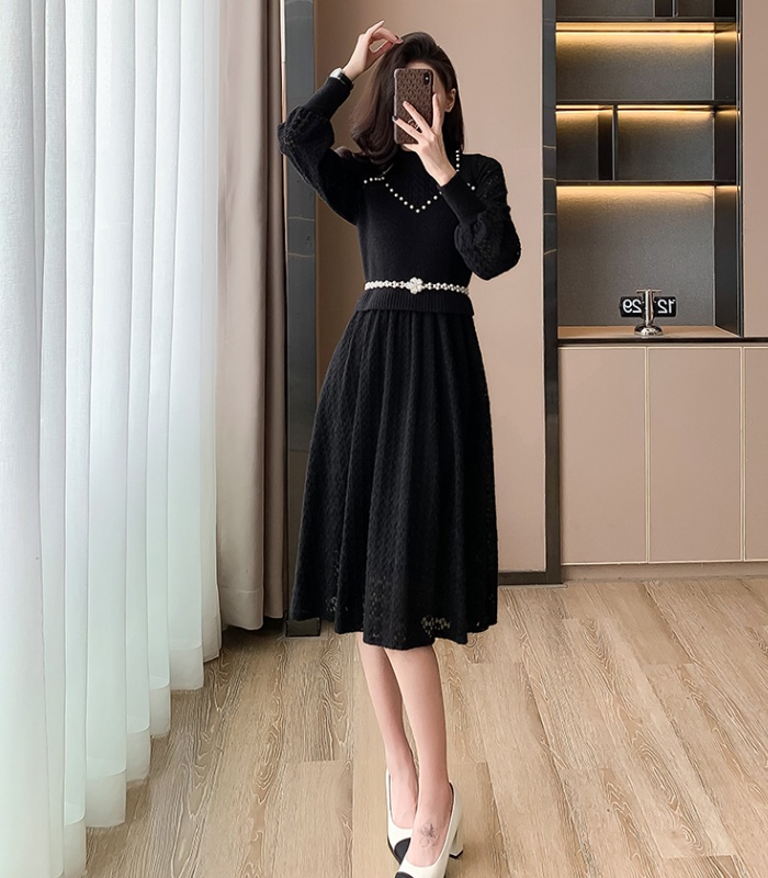 Spring pure spring and autumn knitted dress for women