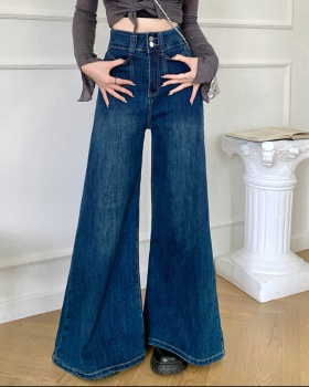 Wide leg mopping loose pants high waist big trousers