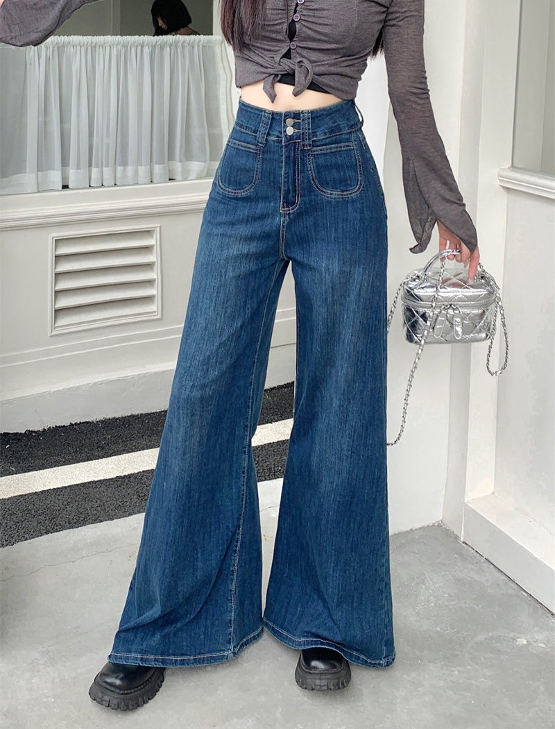 Wide leg mopping loose pants high waist big trousers