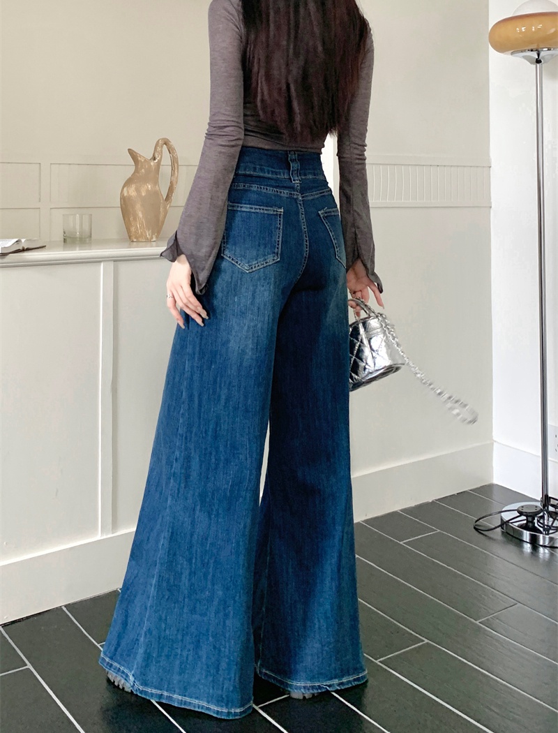 Wide leg mopping loose pants high waist big trousers