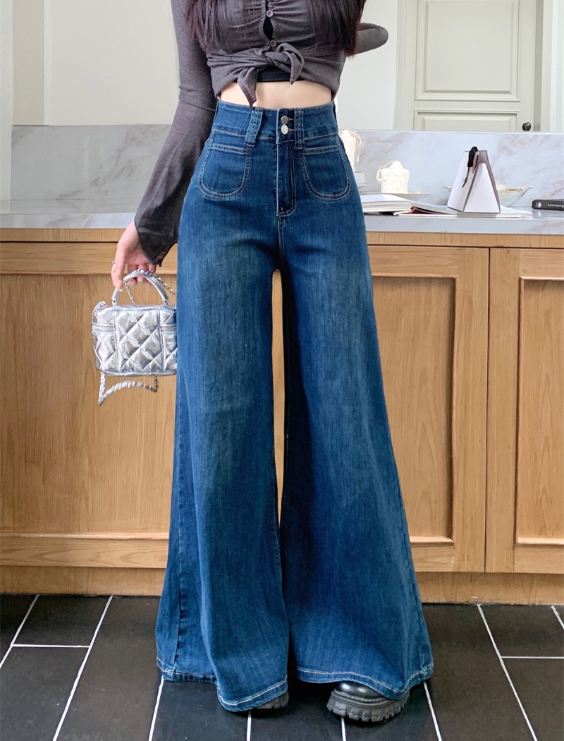 Wide leg mopping loose pants high waist big trousers