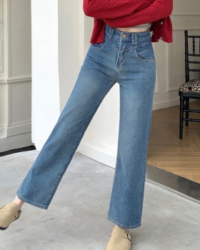 Retro American style spring and autumn drape jeans