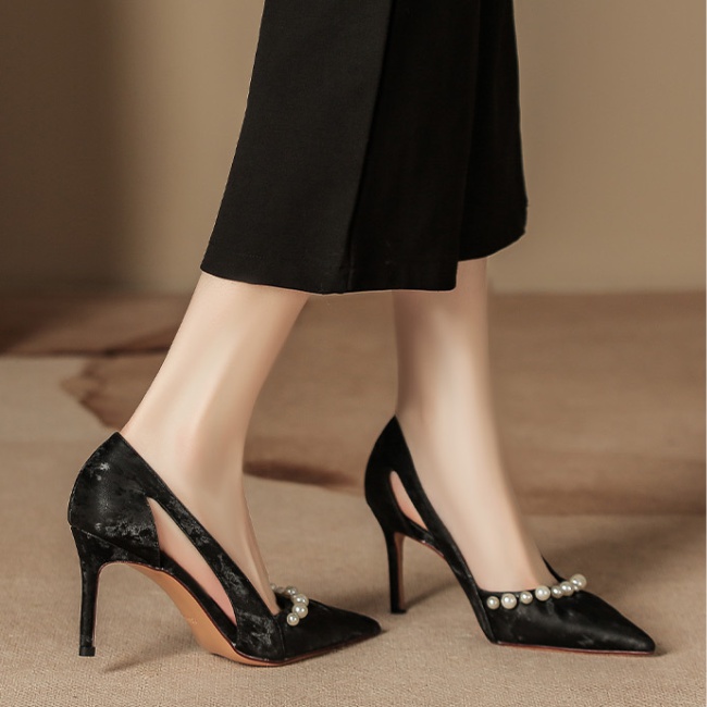 Temperament high-heeled shoes hollow shoes for women