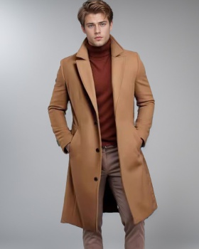 Pure woolen woolen coat thermal long coat