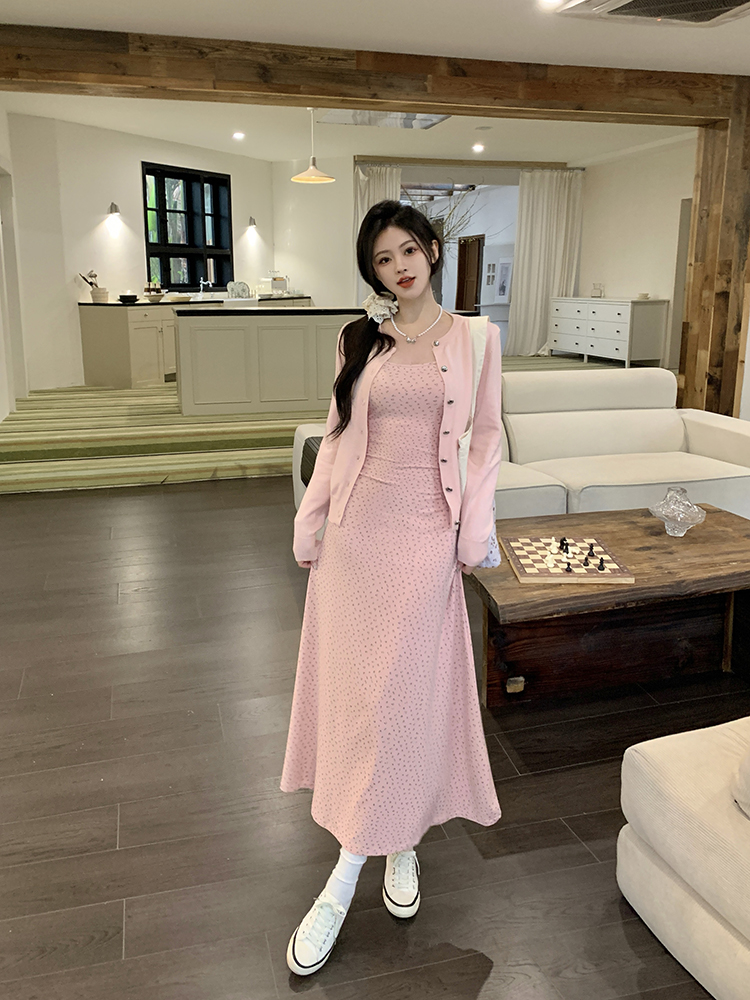 Knitted large yard Casual dress a set for women