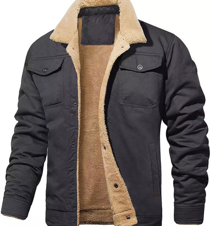 Outdoor sports work clothing lined jacket for men