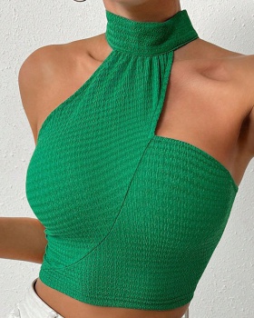 Halter irregular summer vest sexy sleeveless tops