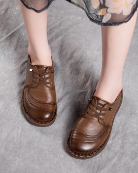 Genuine leather retro autumn soft surface soft soles shoes