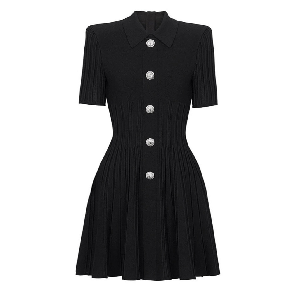 Slim A-line fashion European style knitted dress for women