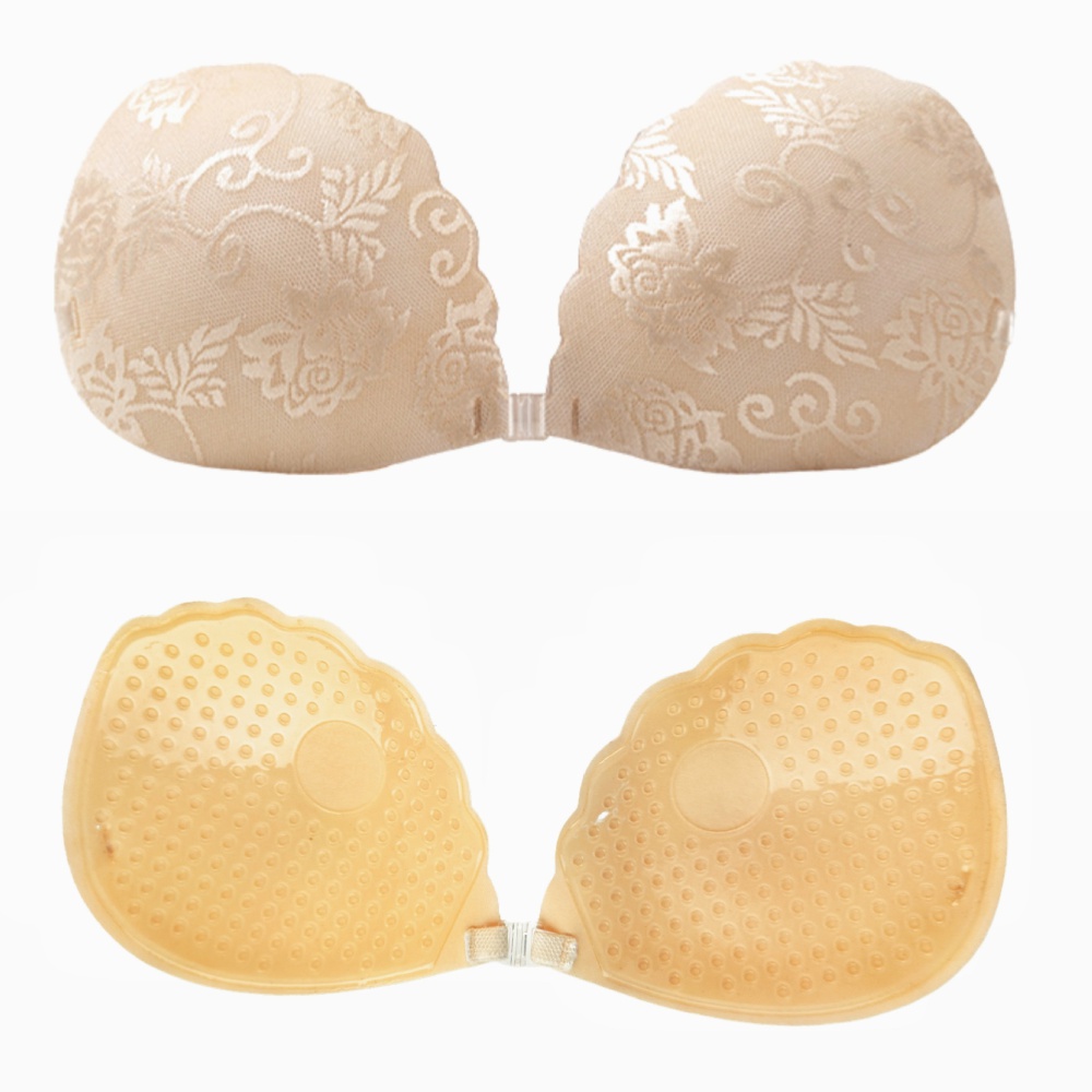 Breathable lace silicone NuBra shell gather nubra for women