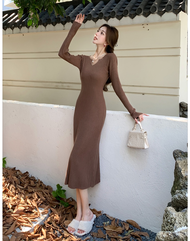 Inside the ride sweater long dress for women