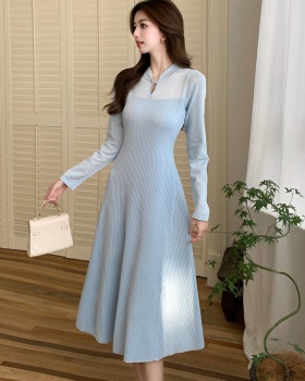 Chinese style long dress autumn and winter dress