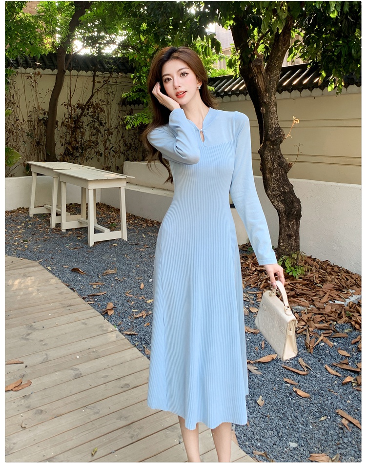 Chinese style long dress autumn and winter dress