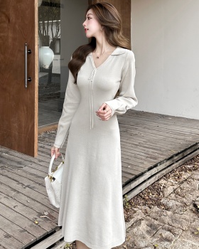 Slim dress tender sweater dress for women