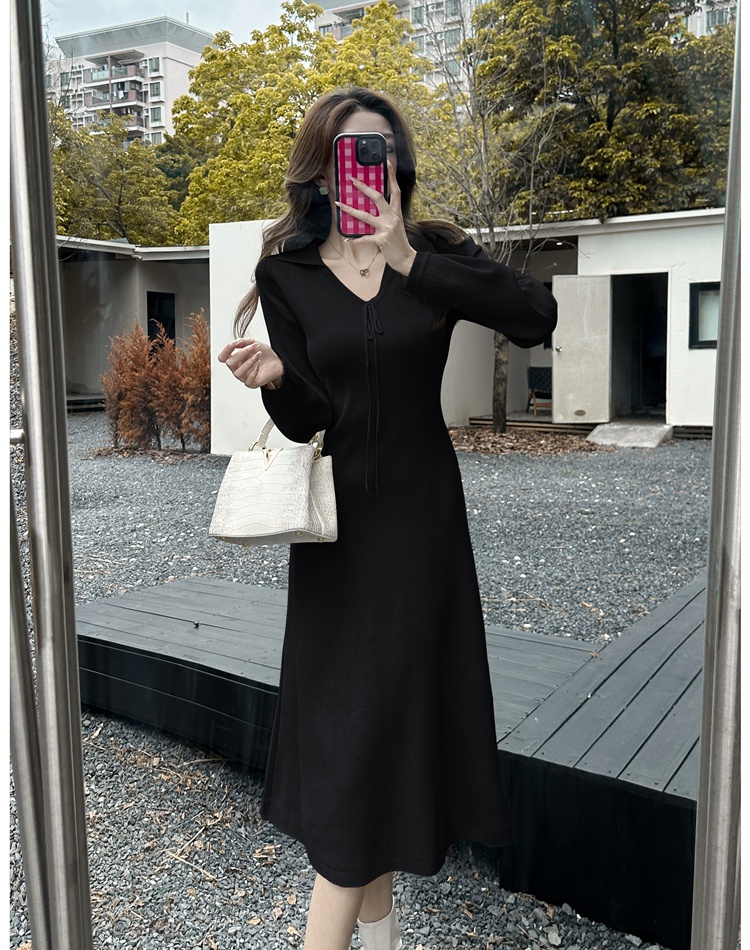 Slim dress tender sweater dress for women