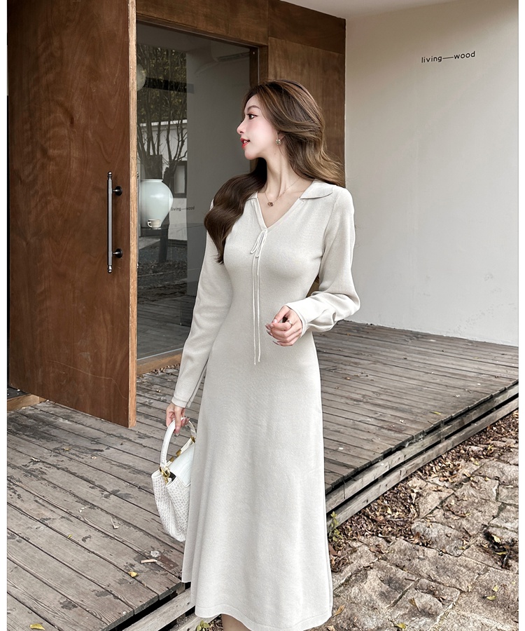 Slim dress tender sweater dress for women