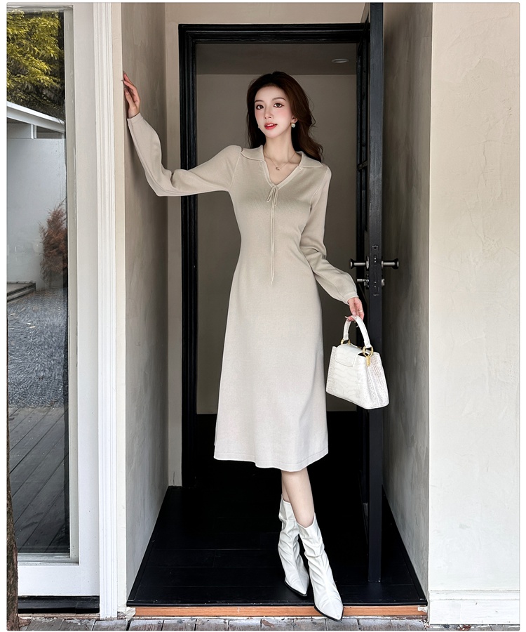 Slim dress tender sweater dress for women