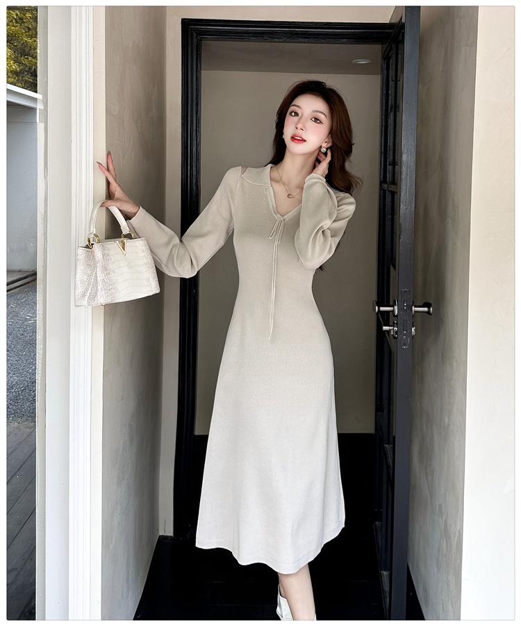 Slim dress tender sweater dress for women