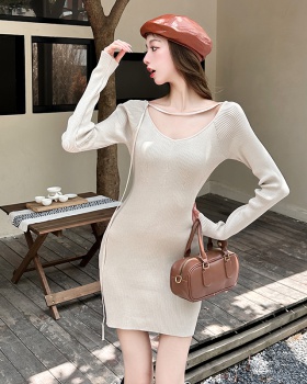 Autumn and winter enticement halter dress for women