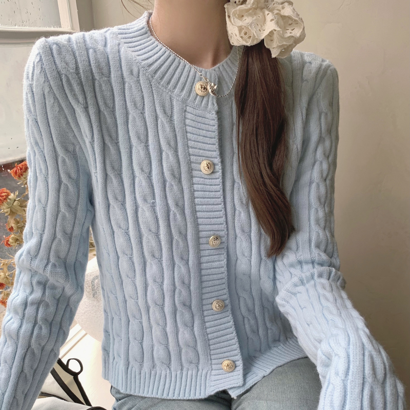 Cashmere cardigan single-breasted sweater for women