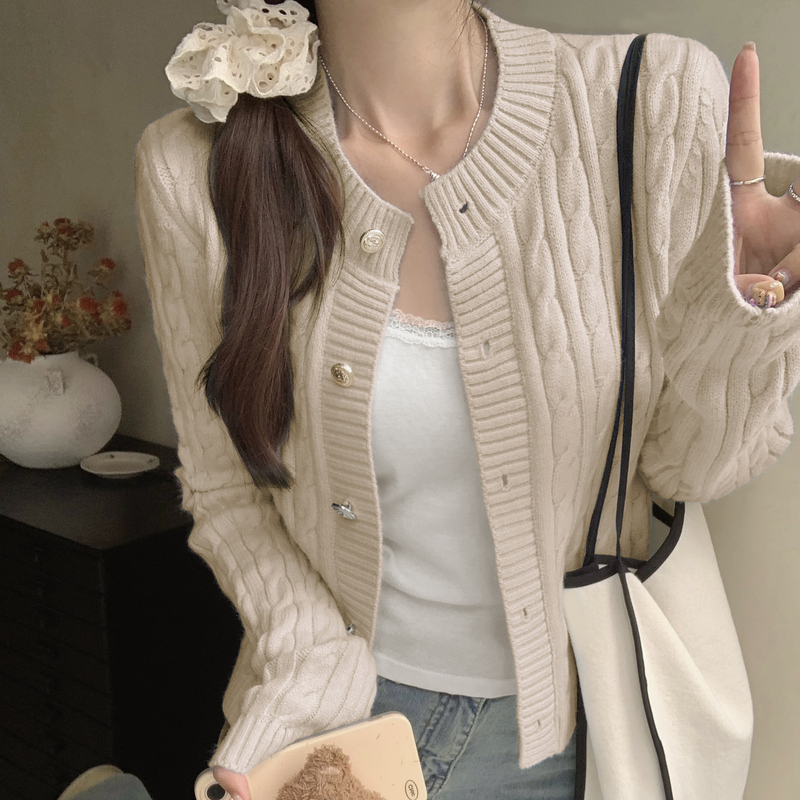 Cashmere cardigan single-breasted sweater for women