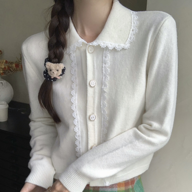 Autumn all-match thermal artifact lace lovely sweater