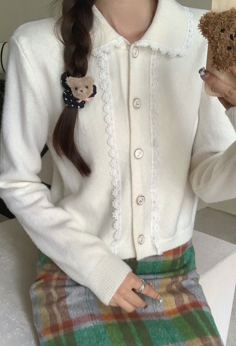 Autumn all-match thermal artifact lace lovely sweater