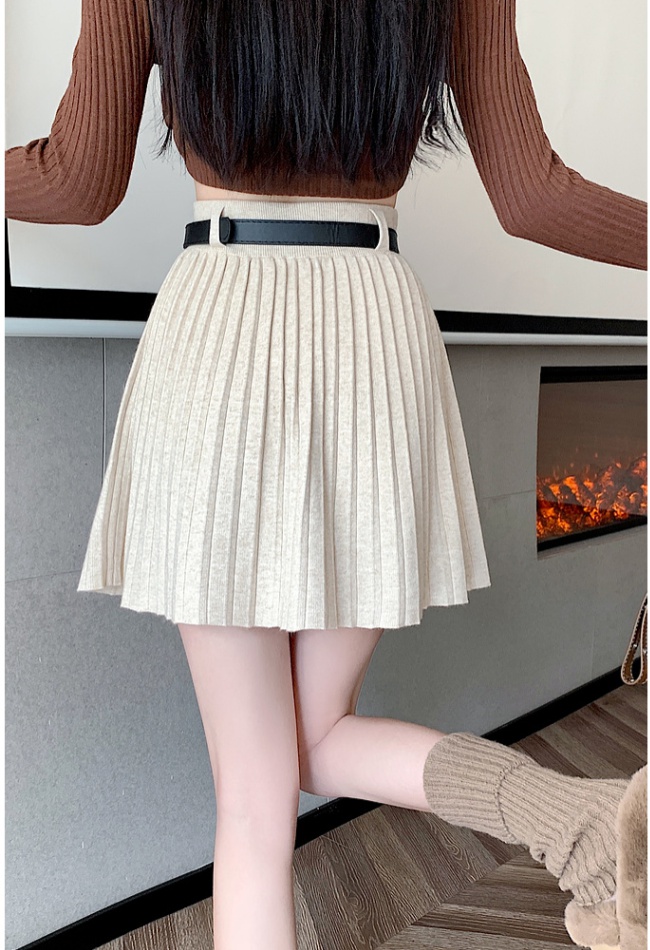 Slim high waist short skirt knitted spring skirt