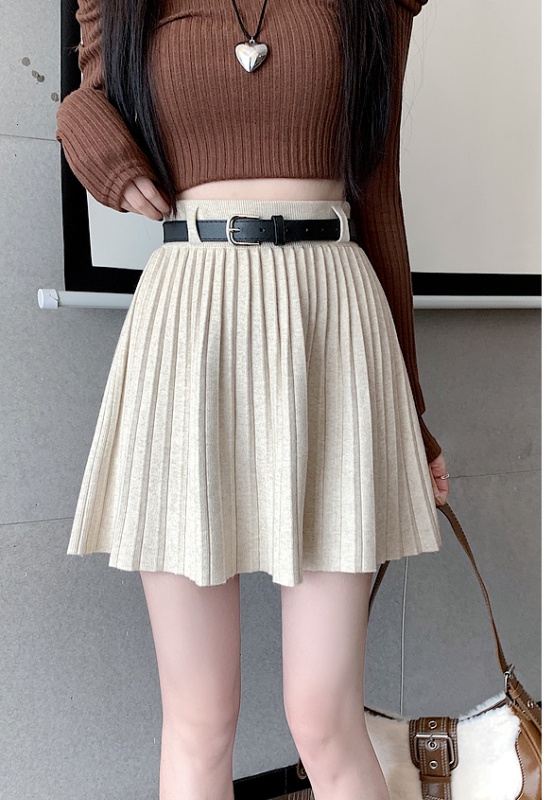 Slim high waist short skirt knitted spring skirt