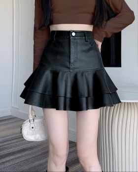 Autumn and winter PU skirt all-match short skirt for women